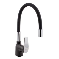 60 Смеситель для кухни с (силикон изл.) цвет: черный СВ3560Т