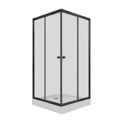 Душевое ограждение "Вента-Блэк" 1000*1000*2020 квадратное