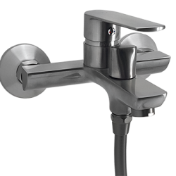 44 Смеситель для ванны с коротким изливом "Графит" СВ8544