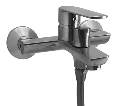 44 Смеситель для ванны с коротким изливом "Графит" СВ8544