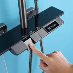 15 Душевая система с ТЕРМОСТАТОМ и Эл. табло (графит) Люкс А8715