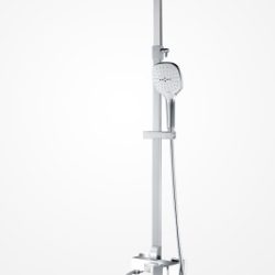 08 Душевая система со смесителем и тропическим душем Люкс (хром+белый) А8708