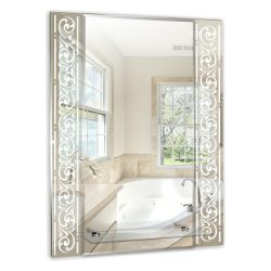 Зеркало MIXLINE "Сахара" 540*680 полка/фацет/пескоструйный рисунок