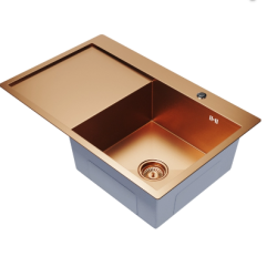 Мойка настол.монтаж 78х50 (3,0) прав. вып 3 1/2 MIXLINE PRO 20см с сифоном (бронза)