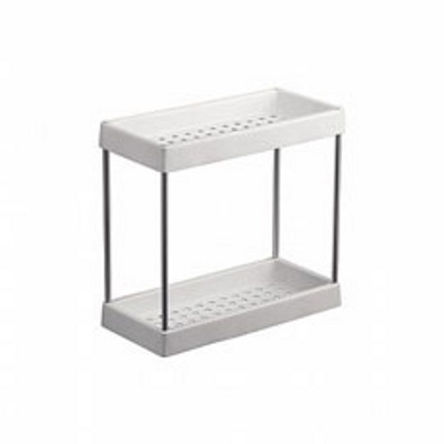 Полка 2-х ярусная прямоугольная (пластик) Л361-2