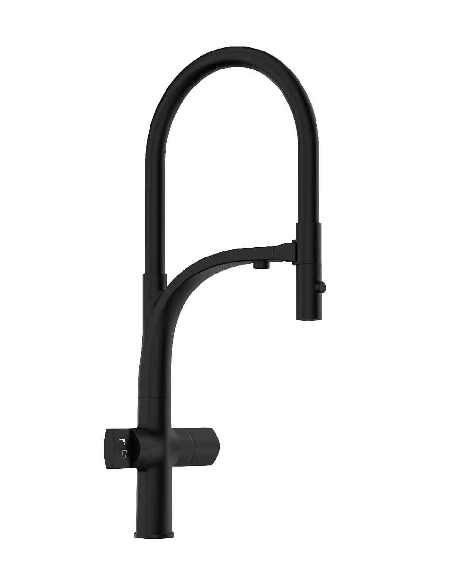 48 Смеситель для кухни + РОДНИК А3748-1 Люкс (Черный)