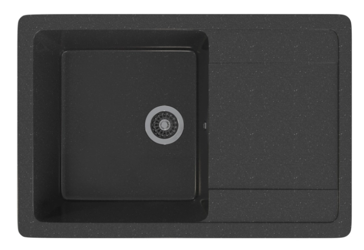 Мойка ML-GMS15 СТАНДАРТ с крылом, черный (308), 640*505*185мм