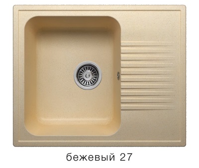 Мойка F-07 с крылом, бежевая (27), 500*610*200мм