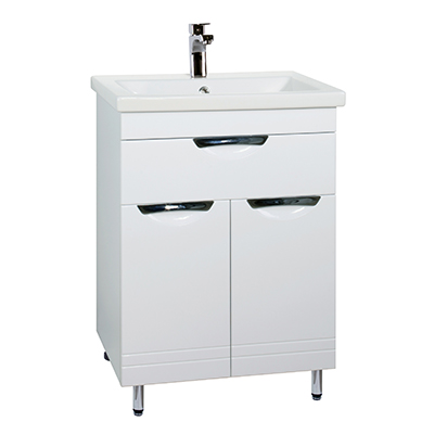 14 Тумба Джика  600 (2 дв.+1 ящ.) (белый) под ум. COMO 60 VERSAL