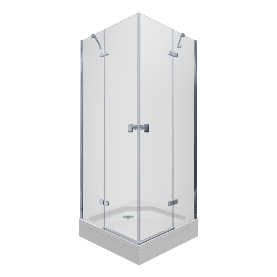 Душевое ограждение "Дельта-Хром" 900*900*2020 квадратное