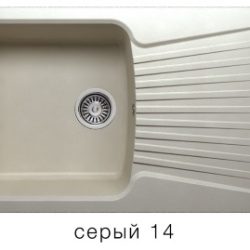 Мойка F-12 с крылом, серая (14), 500*850*200мм