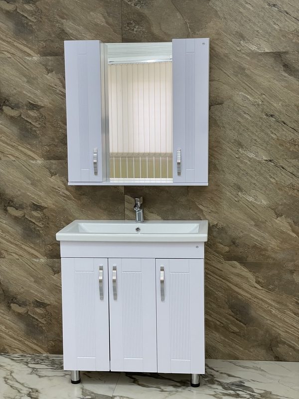 2 Шкаф зеркальный "Ника 800" 2 створки (фацет)