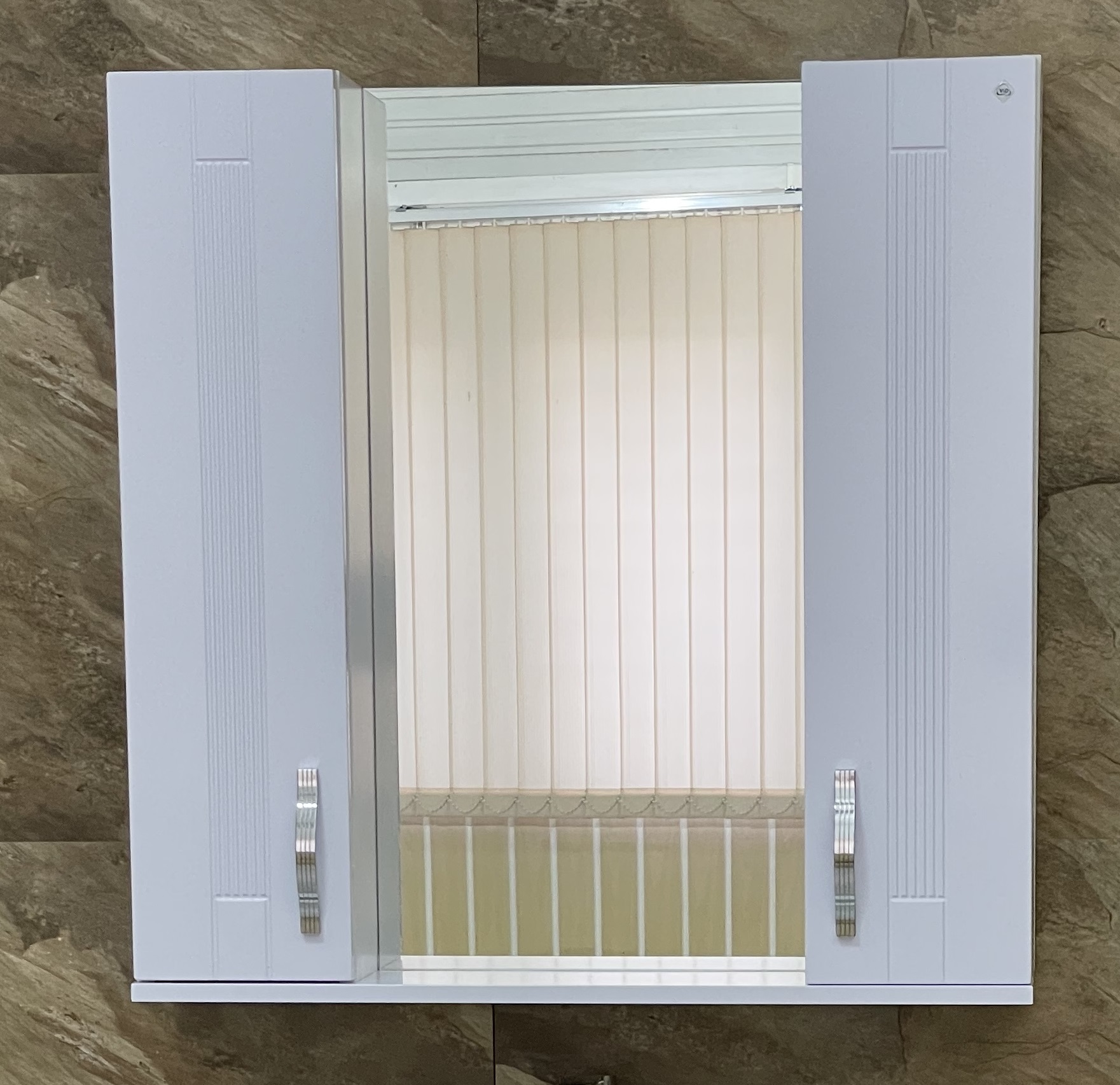 2 Шкаф зеркальный "Ника 800" 2 створки (фацет)