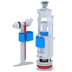 Арматура с бок.подв. 1/2 пласт. эконом металл 2-х кноп. WC3050M (20шт)