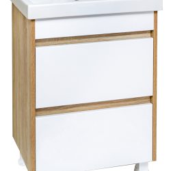 05 Тумба ТОРОНТО 600 под ум. Фостер 600 (белый/дуб сонома светлый)