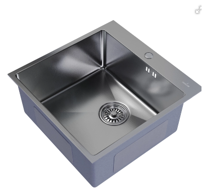 Мойка настол.монтаж 50х50 (3,0) вып 3 1/2 MIXLINE PRO 20см с сифоном (сатин)