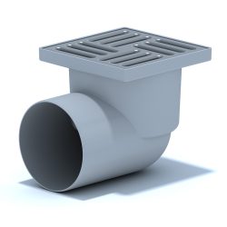 ПП Трап  110 с горизонт. спуском пластик. реш.150х150 ТQ1112 (8 шт)