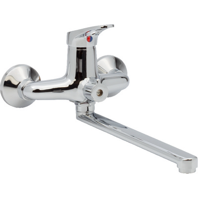 37 Смеситель для ванны с длин изливом 350 мм. с дивер СВ8237