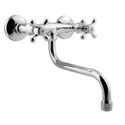 08 Смеситель для кухни настенный с нижним изливом 20 см. С7108