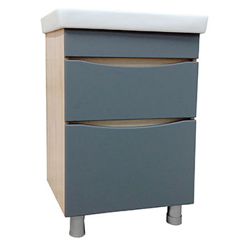 30 Тумба Женева 700 (2 ящика.) (Графит) под ум. Эрика 70 VERSAL