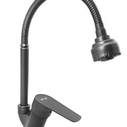 32 Смеситель для кухни с гибким изливом "Графит"  С3532