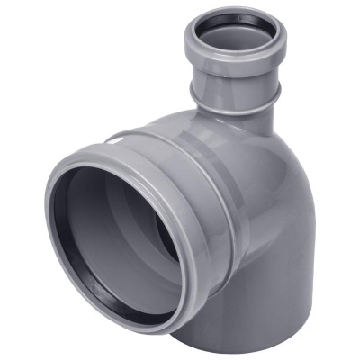 ПП Отвод 110х90 с выходом на 50 (Прямой) ПОЛИТЭК (35шт)