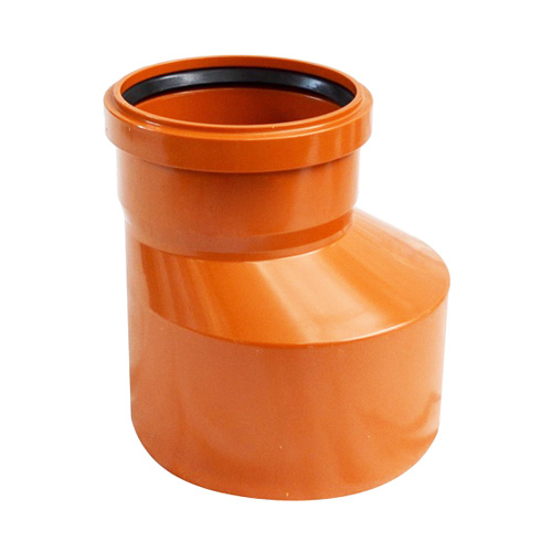 Наруж. ПП Переходник 160х110 эксцентрический   РЫЖИЙ