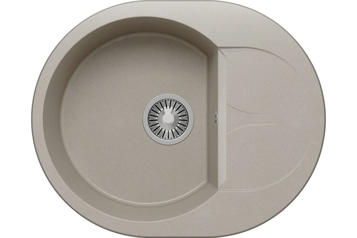 Кухонная  мойка Polygran ATOL-620 (№14 серая) 620*500