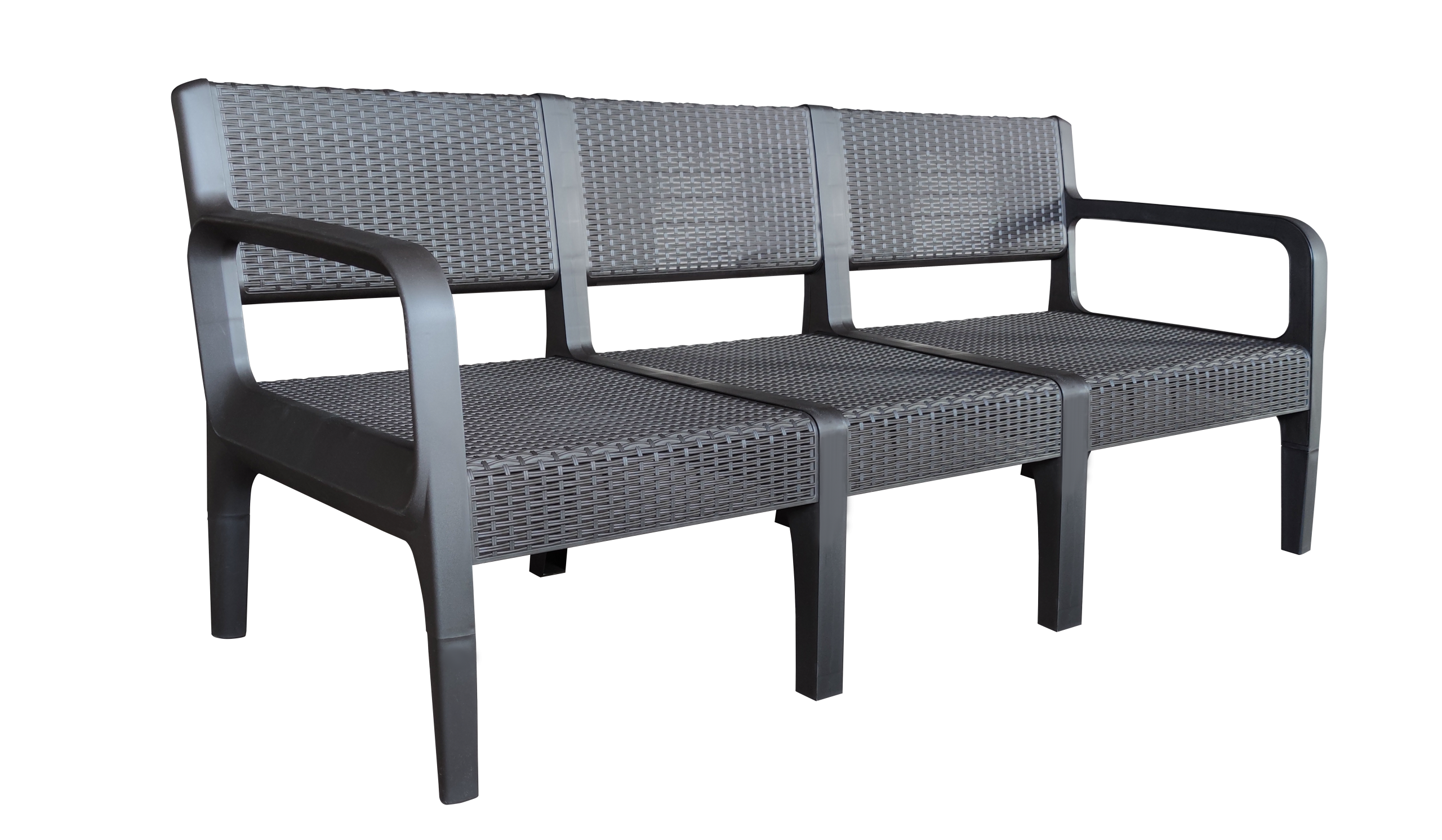 Диван ротанг "Leto" 3-х местный (Espresso)