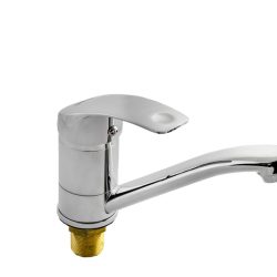 41 Смеситель для кухни средний нос c гайкой  С4141