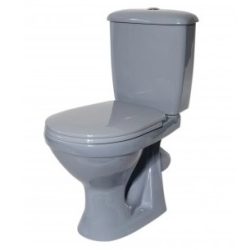 Унитаз-компакт "Суперкомпакт" серый (косой, нижн, сид, арм) (Ст.Оскол)