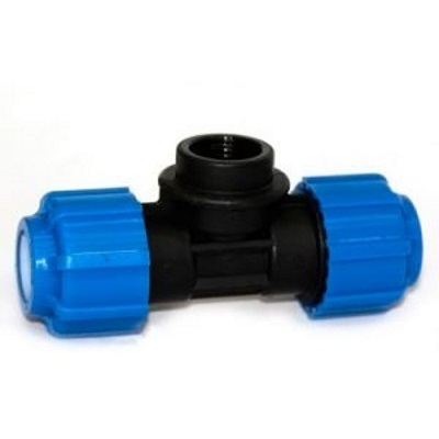 ПЭ Тройник с внутр рез 40х3/4х40 Полиэтилен Политэк (15 шт)