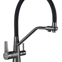 66 Смеситель для кухни + РОДНИК СВ3766-4 (ГРАФИТ)