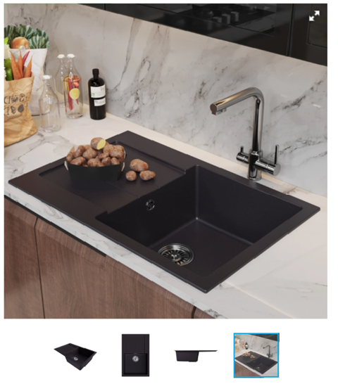 Мойка ML-GM31 с крылом, шоколад (345), 770*500*190мм