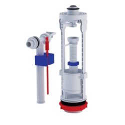 Арматура с бок.подв. 1/2 пласт. эконом металл кнопка WC6050M (20шт)