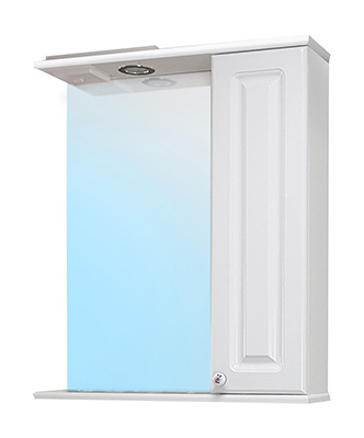 17 Зеркальный шкаф Наталия  600 С (Белый) правый VERSAL