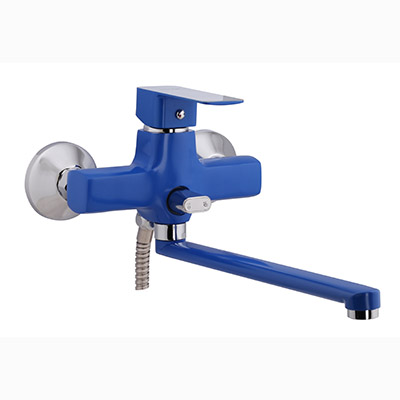 33 Смеситель для ванны с длин. изливом синий С8233