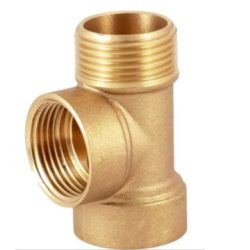 Переходник латунный с 3  подключением 1"*1"*1" вн*вн*нар (штуцер)