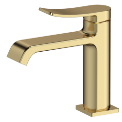 29 Смеситель для умывальника с гайкой (золото) СВ3029