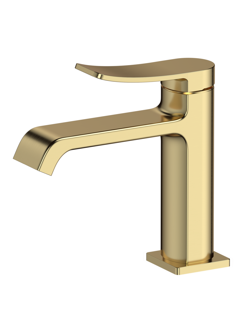 29 Смеситель для умывальника с гайкой (золото) СВ3029