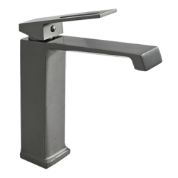 40 Смеситель для умывальника с гайкой (графит) СВ3040