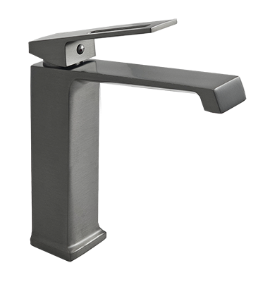 40 Смеситель для умывальника с гайкой (графит) СВ3040