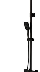 07 Душевая система со смесителем и тропическим душем Люкс (черный) А8607