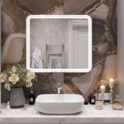 Зеркало MIXLINE "Адриана" 800*700 (ШВ) сенсорный выключатель, светодиодная подсветка