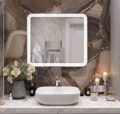 Зеркало MIXLINE "Адриана" 800*700 (ШВ) сенсорный выключатель, светодиодная подсветка