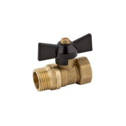 Кран шар 25 г/ш 1 бабочка черная ЭКСАН