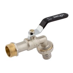 Кран с носиком 20 ручка черная 3/4 ЭКСАН