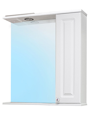 17 Зеркальный шкаф Наталия  750 С (Белый) левый VERSAL