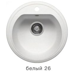 Мойка F-05 круглая, белая (26), 450*210мм