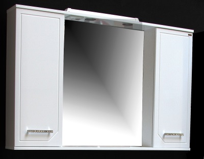 16 Зеркало шкаф Стиль 1200/с (Белый)